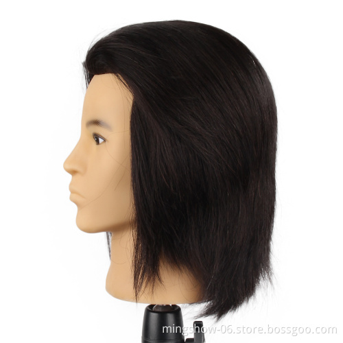 100% human hair manikin mannequin training doll heads hairdressing
